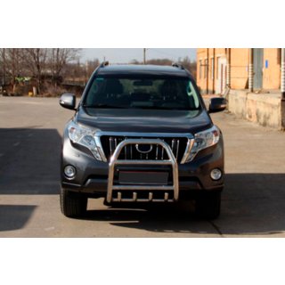 Кенгурятник QT007 (нерж) Toyota Land Cruiser Prado 150 2009-2023 рр. фото 3