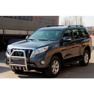 Кенгурятник QT007 (нерж) Toyota Land Cruiser Prado 150 2009-2023 рр. фото 2