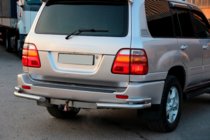 Toyota Land Cruiser 100 1998-2007 рр. Задні куточки AK003-Double (2 шт., нерж) фото 2
