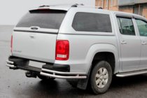 Volkswagen Amarok 2010-2022 рр. Задні куточки AK003-Double (2 шт., нерж) фото 2