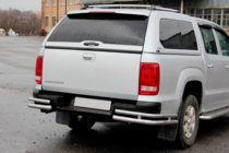 Volkswagen Amarok 2010-2022 рр. Задні куточки AK003-Double (2 шт., нерж) фото 3