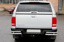 Volkswagen Amarok 2010-2022 рр. Задні куточки AK003-Double (2 шт., нерж) фото 4