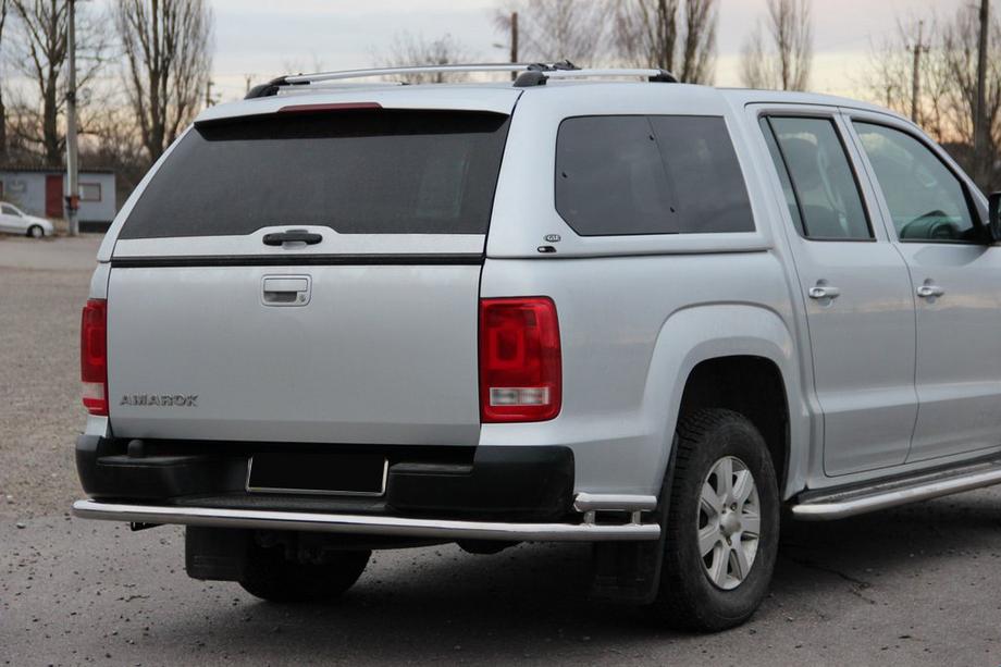 Volkswagen Amarok 2010-2022 рр. Задній захист AK005-2 (2 шт., нерж) Фото 1