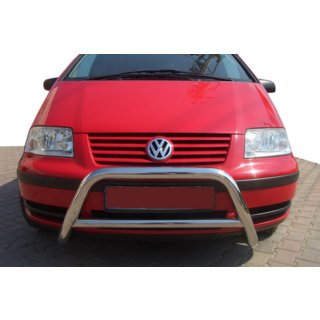 Кенгурятник WT005 (нерж) Volkswagen Sharan 1995-2010 рр. фото 1
