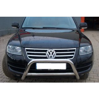 Кенгурятник WT005 Colt (нерж) Volkswagen Touareg 2002-2010 рр. фото 4