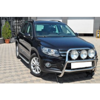 Кенгурятник WT018 (нерж) Volkswagen Tiguan 2007-2016 рр. фото 1