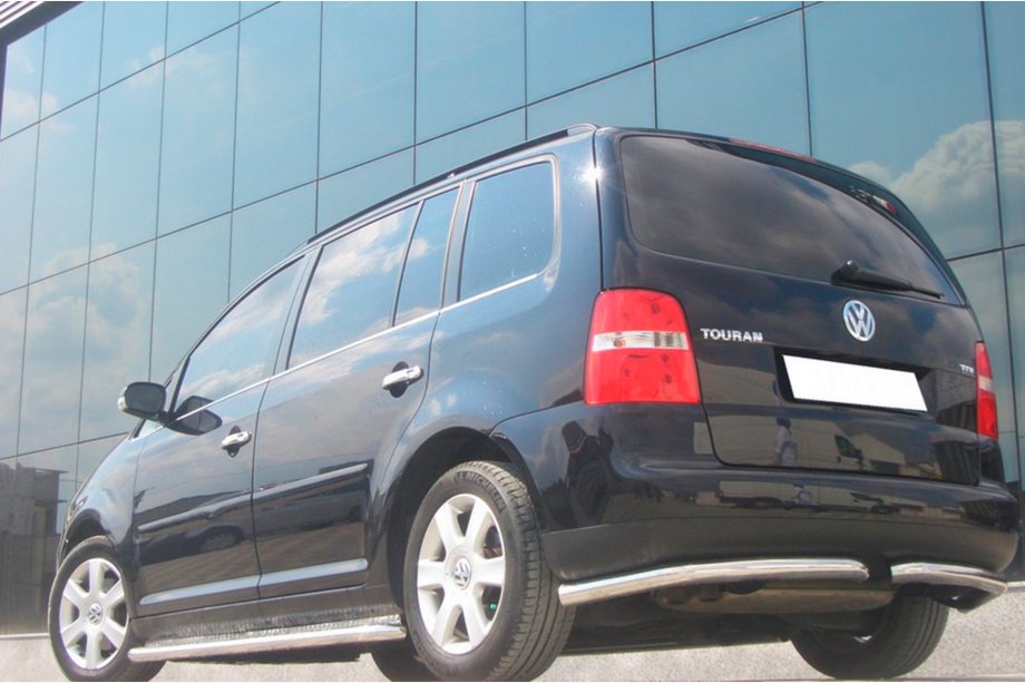Volkswagen Touran 2003-2010 рр. Задні куточки AK003 (2 шт., нерж) Фото 4