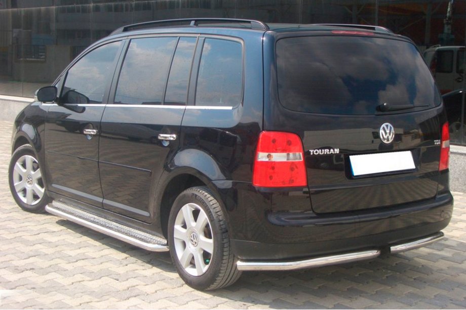 Volkswagen Touran 2003-2010 рр. Задні куточки AK003 (2 шт., нерж) Фото 3