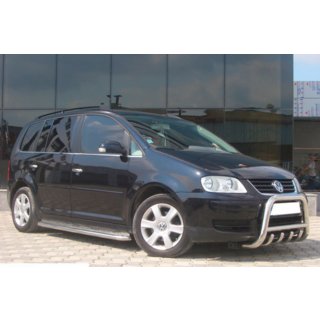 Кенгурятник QT006 (нерж) Volkswagen Touran 2003-2010 рр. фото 3