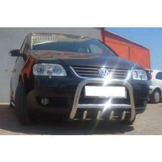 Кенгурятник QT006 (нерж) Volkswagen Touran 2003-2010 рр. фото 4