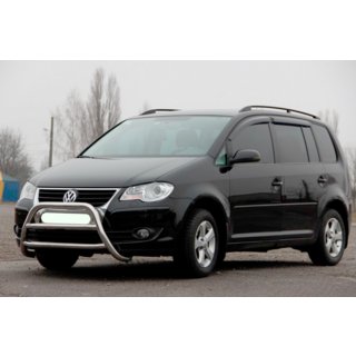 Кенгурятник WT022 (нерж) Volkswagen Touran 2003-2010 рр. фото 2
