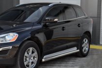 Volvo XC60 2009-2017 рр. Бічні труби BB004 (2 шт, нерж) фото 1