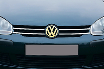 Volkswagen Golf 6 2008-2014 рр. Накладки на решітку (4 шт, нерж) фото 1