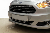 Ford Courier 2014-2023 рр. Накладки на решітку OmsaLine (2014-2018, 4 шт, нерж) фото 3