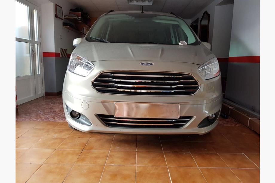 Ford Courier 2014-2023 рр. Накладки на решітку OmsaLine (2014-2018, 4 шт, нерж) Image