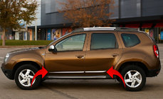 Renault Duster 2008-2017 рр. Молдинг дверний (4 шт., нерж.) фото 1