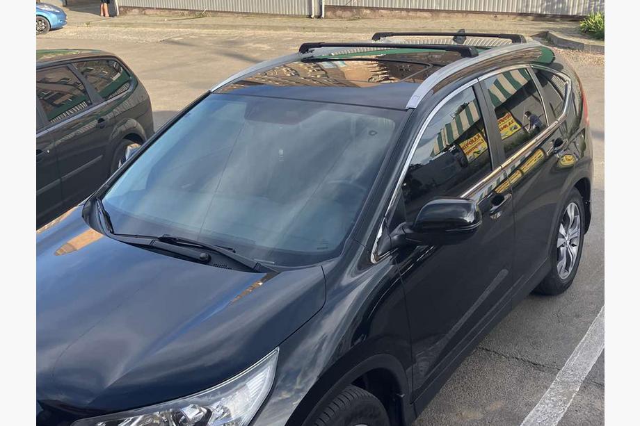 Honda CRV 2012-2016 рр. Поперечний багажник на інтегровані рейлінги Skybar Special (2 шт) Сірий Фото 18