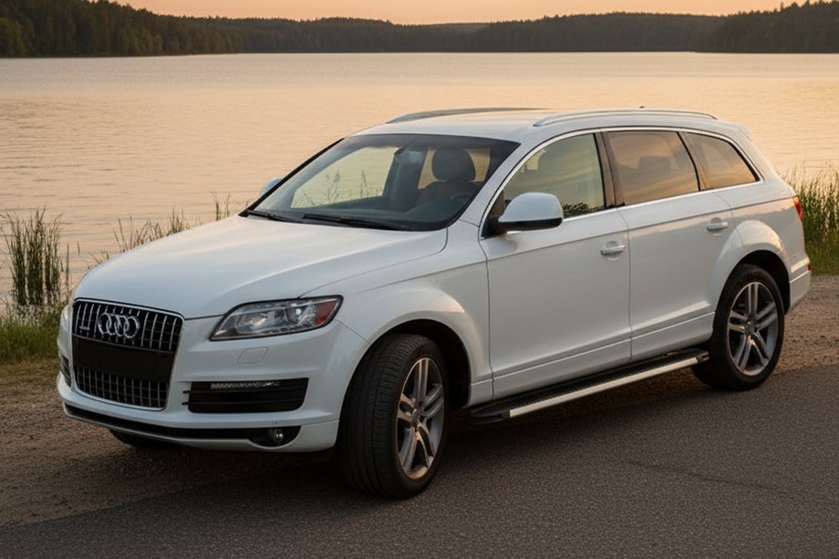 Audi Q7 2005-2015 рр. Бокові пороги Maya V1 (2 шт., алюміній) Image