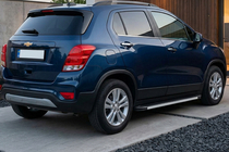 Chevrolet Trax 2012-2023 рр. Бокові пороги Maya V1 (2 шт., алюміній) фото 2