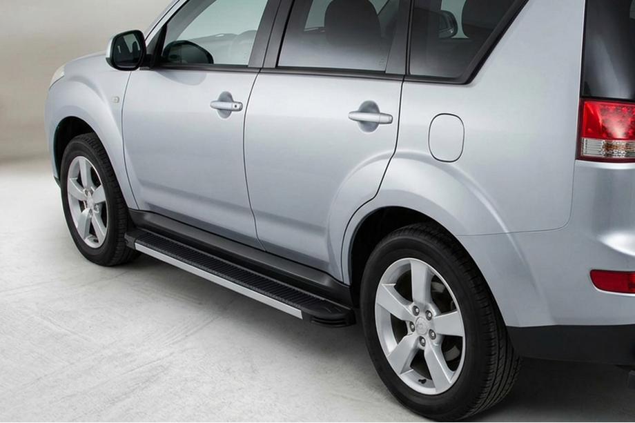 Citroen C-Crosser 2007-2013 рр. Бокові пороги Maya V1 (2 шт., алюміній) Image