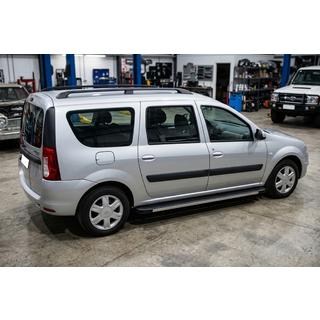 Бокові пороги Maya V1 (2 шт., алюміній) Dacia Logan MCV 2004-2014 рр. фото 3