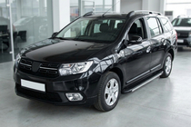 Dacia Logan MCV 2013-2020 рр. Бокові пороги Maya V1 (2 шт., алюміній) фото 1
