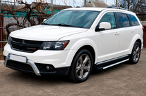 Dodge Journey 2008-2020 рр. Бокові пороги Maya V1 (2 шт., алюміній) фото 1
