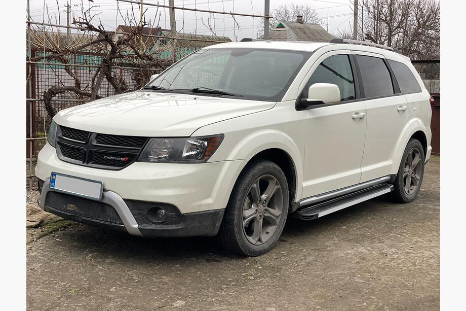 Fiat Freemont 2011-2016 рр. Бокові пороги Maya V1 (2 шт., алюміній) Image