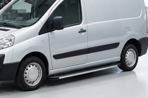 Fiat Scudo 2007-2015 рр. Бокові пороги Maya (2 шт., алюміній) фото 1