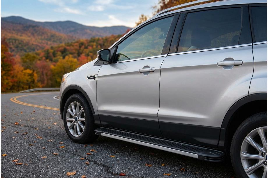 Ford Kuga/Escape 2013-2019 рр. Бокові пороги Maya V1 (2 шт., Алюміній) Image