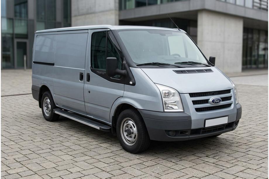 Ford Transit 2000-2014 рр. Бокові пороги Maya (2 шт., алюміній) Image