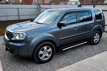 Honda Pilot 2008-2015 рр. Бокові пороги Maya V1 (2 шт., алюміній) фото 1