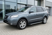 Hyundai Santa Fe 2 2006-2012 рр. Бокові пороги Maya V1 (2 шт., алюміній) фото 1