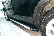 Kia Sorento II XM 2009-2014 рр. Бокові пороги Maya V1 (2 шт., алюміній) фото 3
