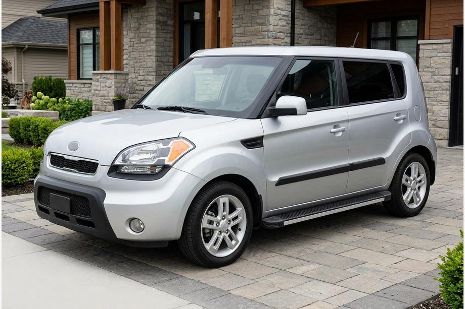 Kia Soul I 2008-2013 рр. Бокові пороги Maya V1 (2 шт., алюміній) Image