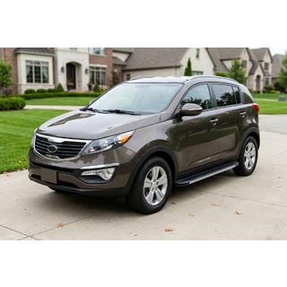 Бокові пороги Maya V1 (2 шт., алюміній) Kia Sportage 2010-2015 рр. фото 1