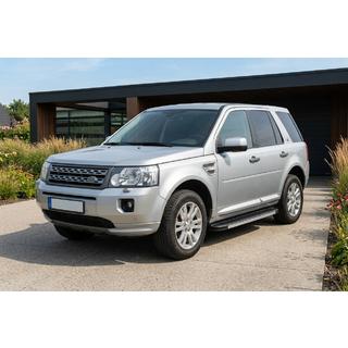 Бокові пороги Maya V1 (2 шт., алюміній) Land Rover Freelander II 2006-2014 рр. фото 1
