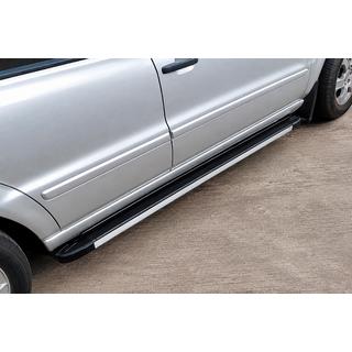 Бокові пороги Maya V1 (2 шт., алюміній) Mercedes ML W163 1997-2005 рр. фото 1