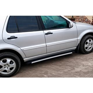 Бокові пороги Maya V1 (2 шт., алюміній) Mercedes ML W163 1997-2005 рр. фото 2