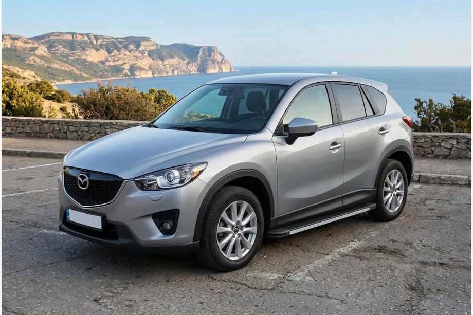 Mazda CX-5 2012-2017 рр. Бокові пороги Maya V1 (2 шт., алюміній) Image