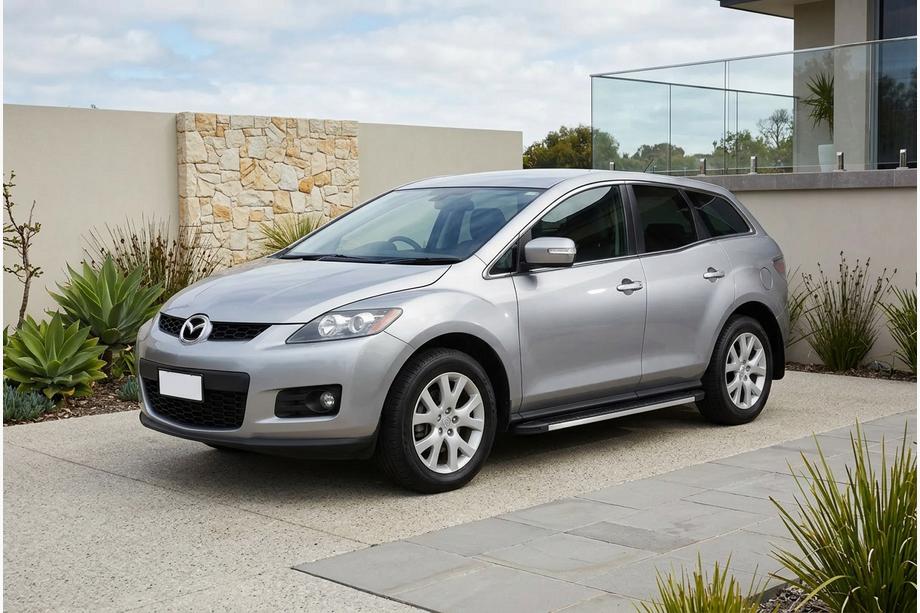Mazda CX-7 2006-2012 рр. Бокові пороги Maya V1 (2 шт., алюміній) Image