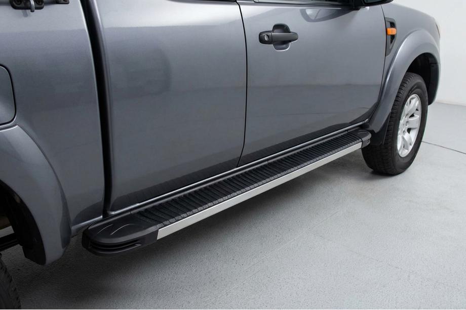 Mazda BT-50 2007-2012 рр. Бокові пороги Maya V1 (2 шт., алюміній) Image
