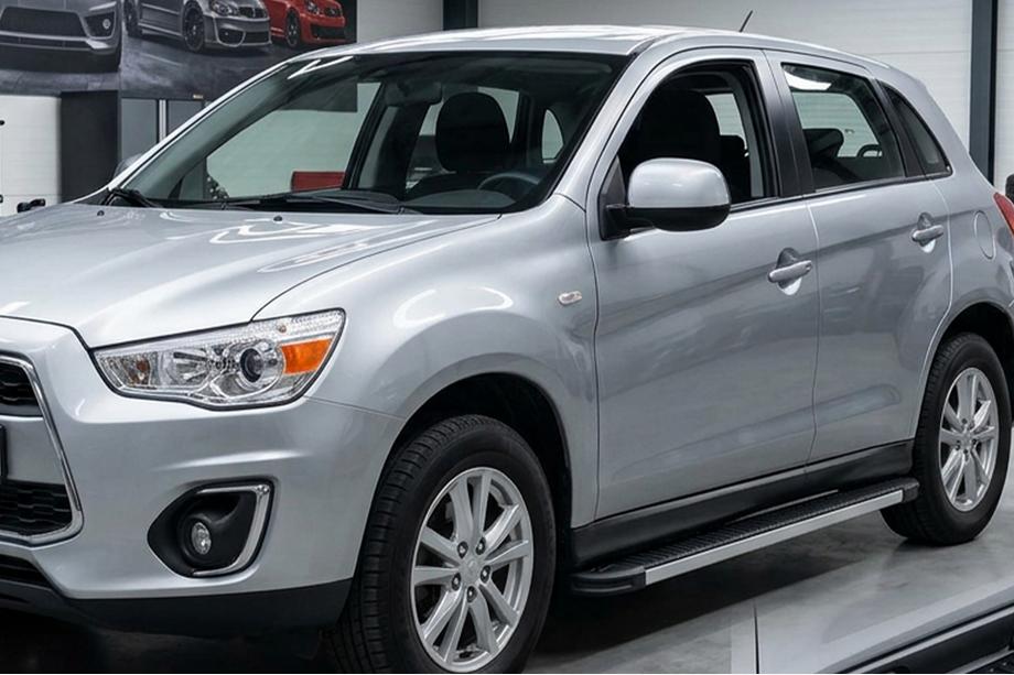 Mitsubishi ASX 2010-2023 рр. Бокові пороги Maya V1 (2 шт., алюміній) Image
