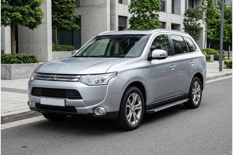 Mitsubishi Outlander 2012-2021 рр. Бокові пороги Maya V1 (2 шт., алюміній) Image