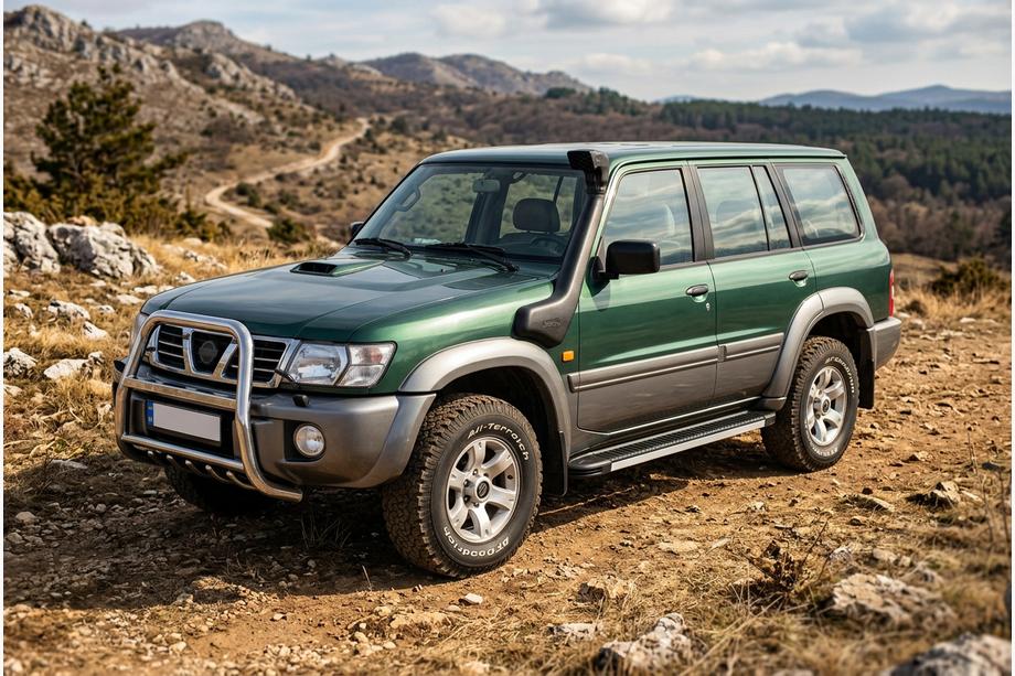 Nissan Patrol Y61 1997-2011 рр. Бокові пороги Maya V1 (2 шт., алюміній) Фото 1