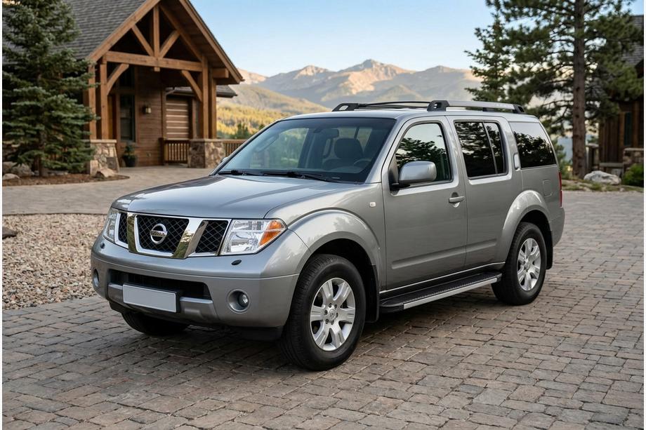 Nissan Pathfinder R51 2005-2014 рр. Бокові пороги Maya V1 (2 шт., алюміній) Image