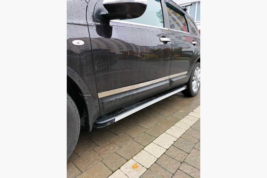 Nissan Qashqai 2010-2014 рр. Бокові пороги Maya V1 (2 шт., алюміній) Фото 2