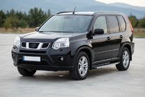 Nissan X-trail T31 2007-2014 рр. Бокові пороги Maya V1 (2 шт., алюміній) фото 1