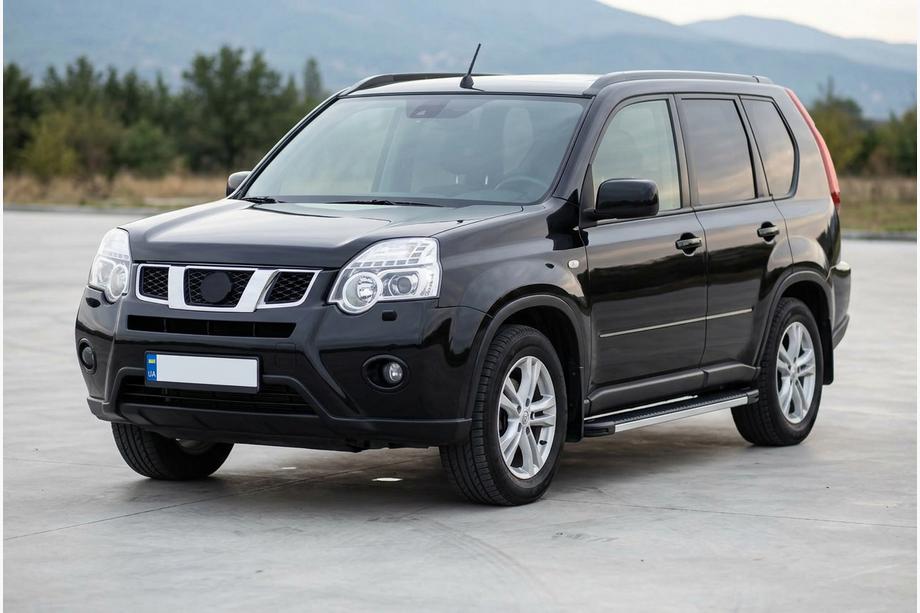 Nissan X-trail T31 2007-2014 рр. Бокові пороги Maya V1 (2 шт., алюміній) Image