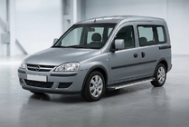 Opel Combo 2002-2012 рр. Бокові пороги Maya V1 (2 шт., алюміній) фото 1